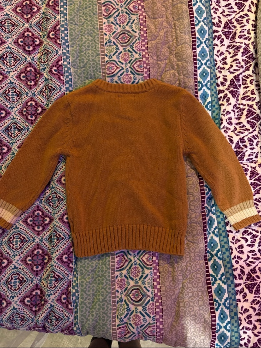 Cat & Jack Brown Bear Sweater with Glasses - Picture 4 of 4